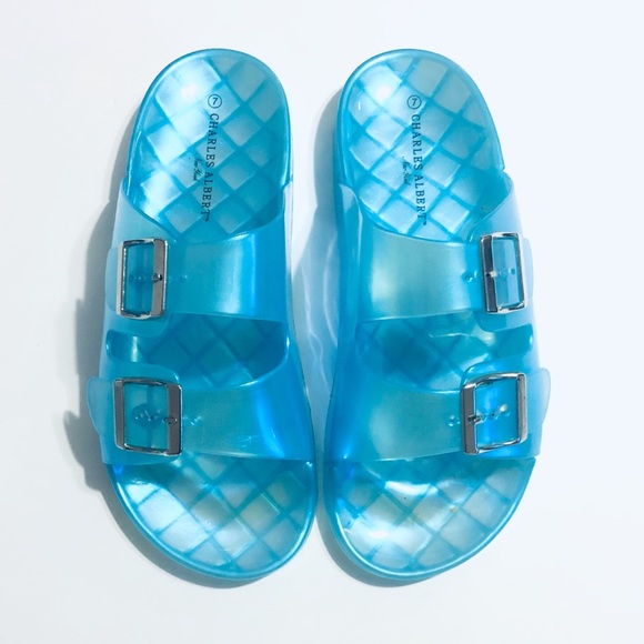 BOGO🌺 CHARLES ALBERT Pearl Blue | Jelly Slides Size - Picture 4 of 7